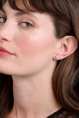 Detalle de Ted Baker Harmony Mini Crystal Heart Stud Earrings for Women (Silver/Crystal)