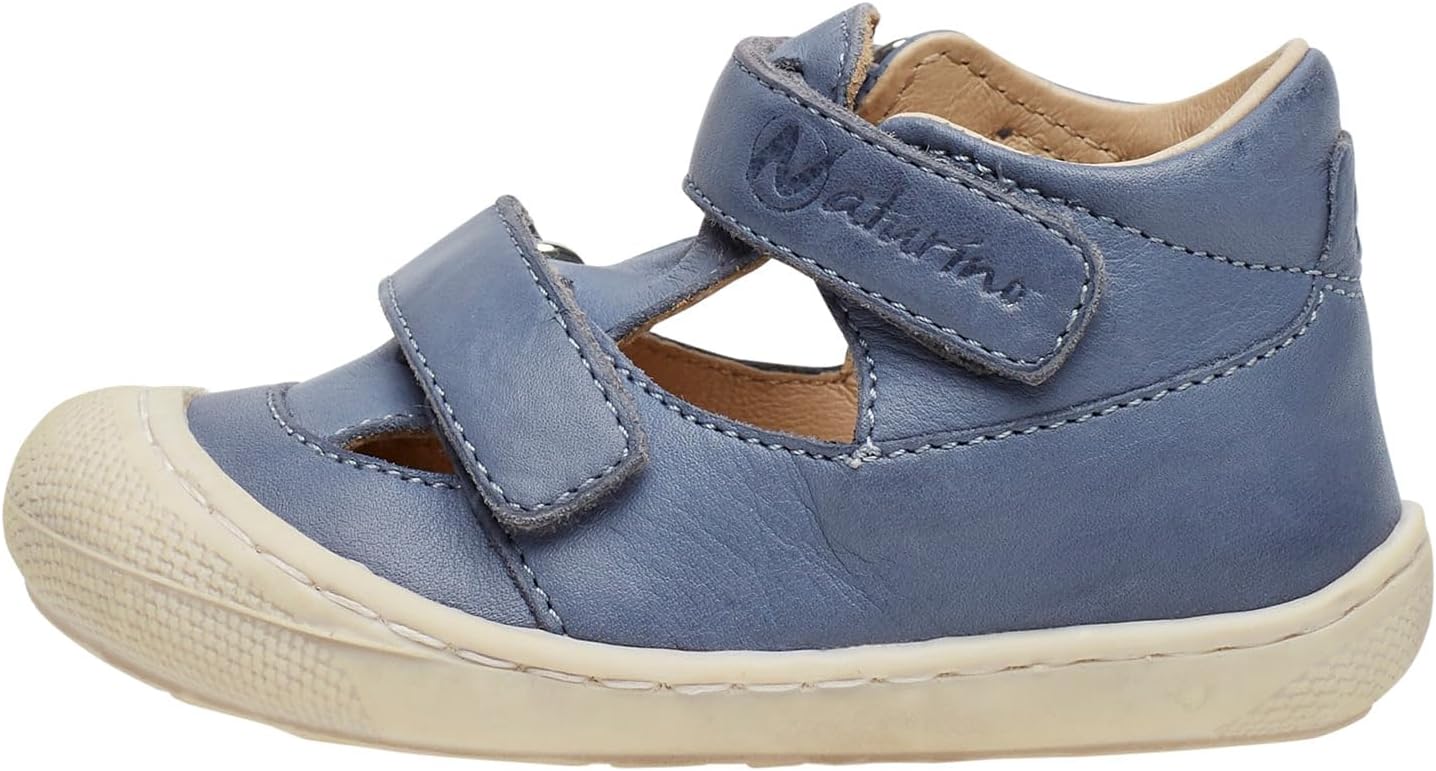 Detalle de Naturino Sandali semi chiusi in pelle: chiusura Velcro e suola in gomma per comfort quotidiano