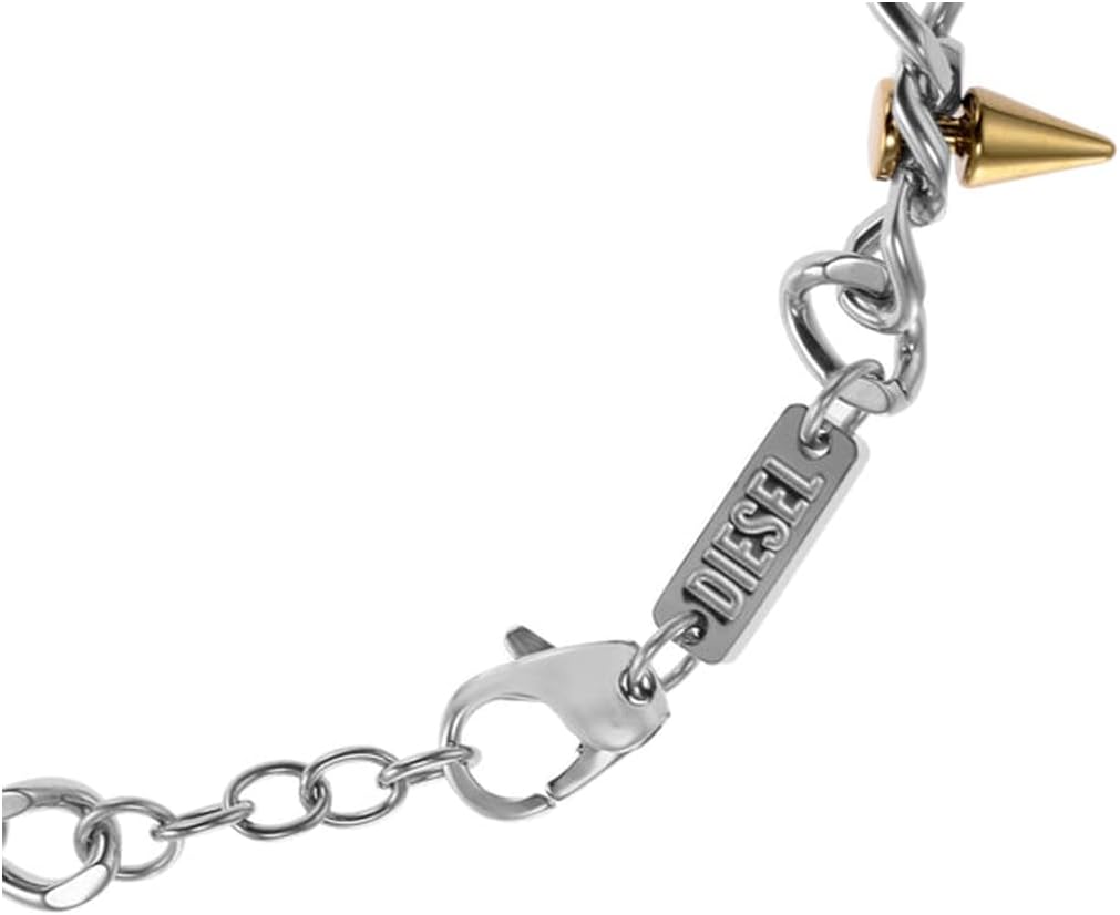 Thumbnail 2 de Diesel Bracelet homme en acier inoxydable 2 tons avec fermoir mousqueton