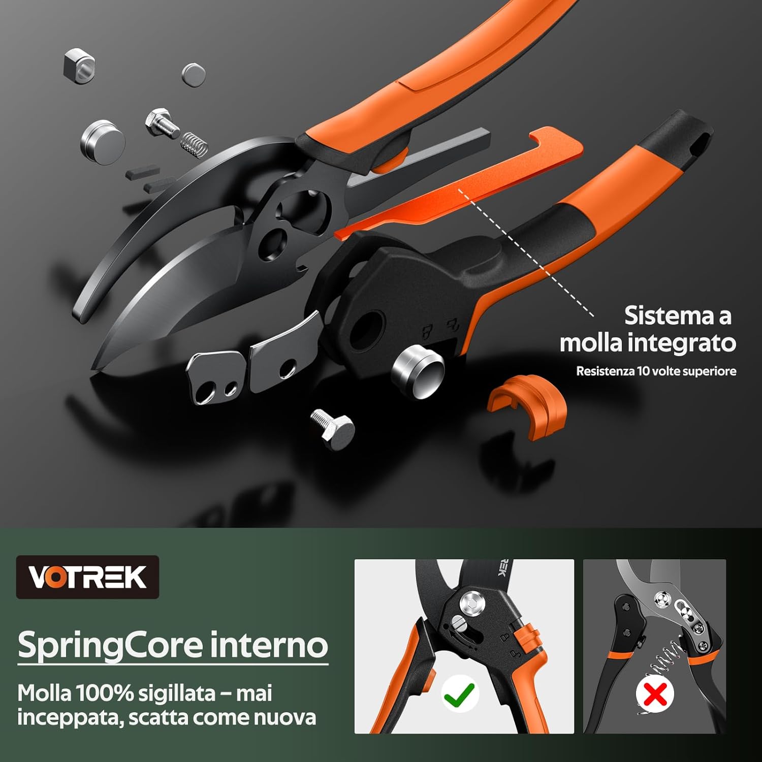 Thumbnail 6 de VOTREK VT-X850 cesoie potatura 21,5 cm