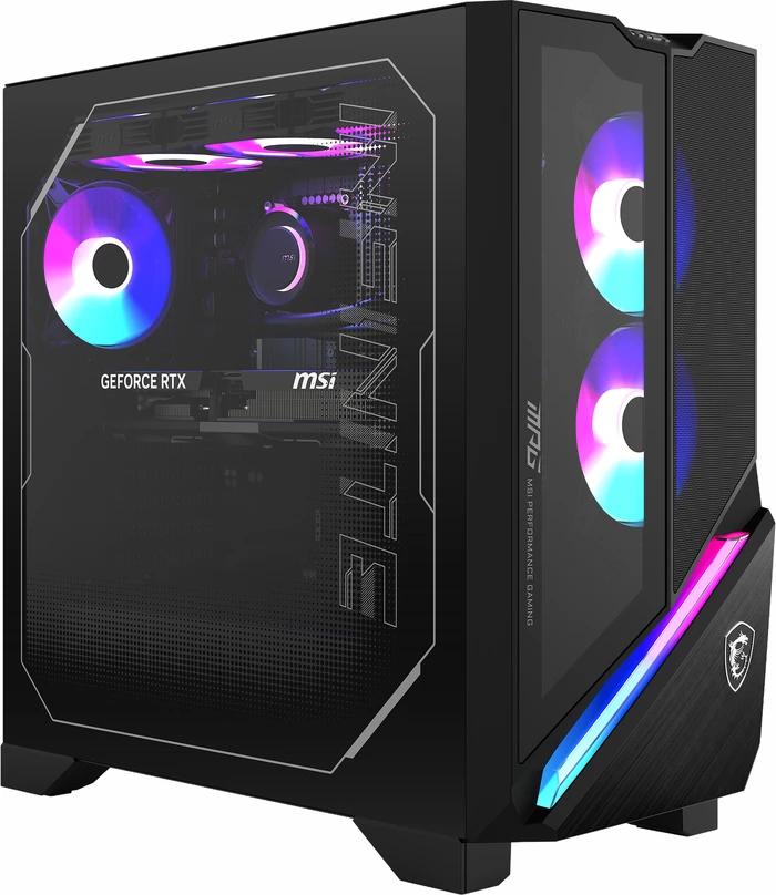 Detalle de MSI MPG Infinite X3 AI Gaming-PC mit RTX 5070 Ti