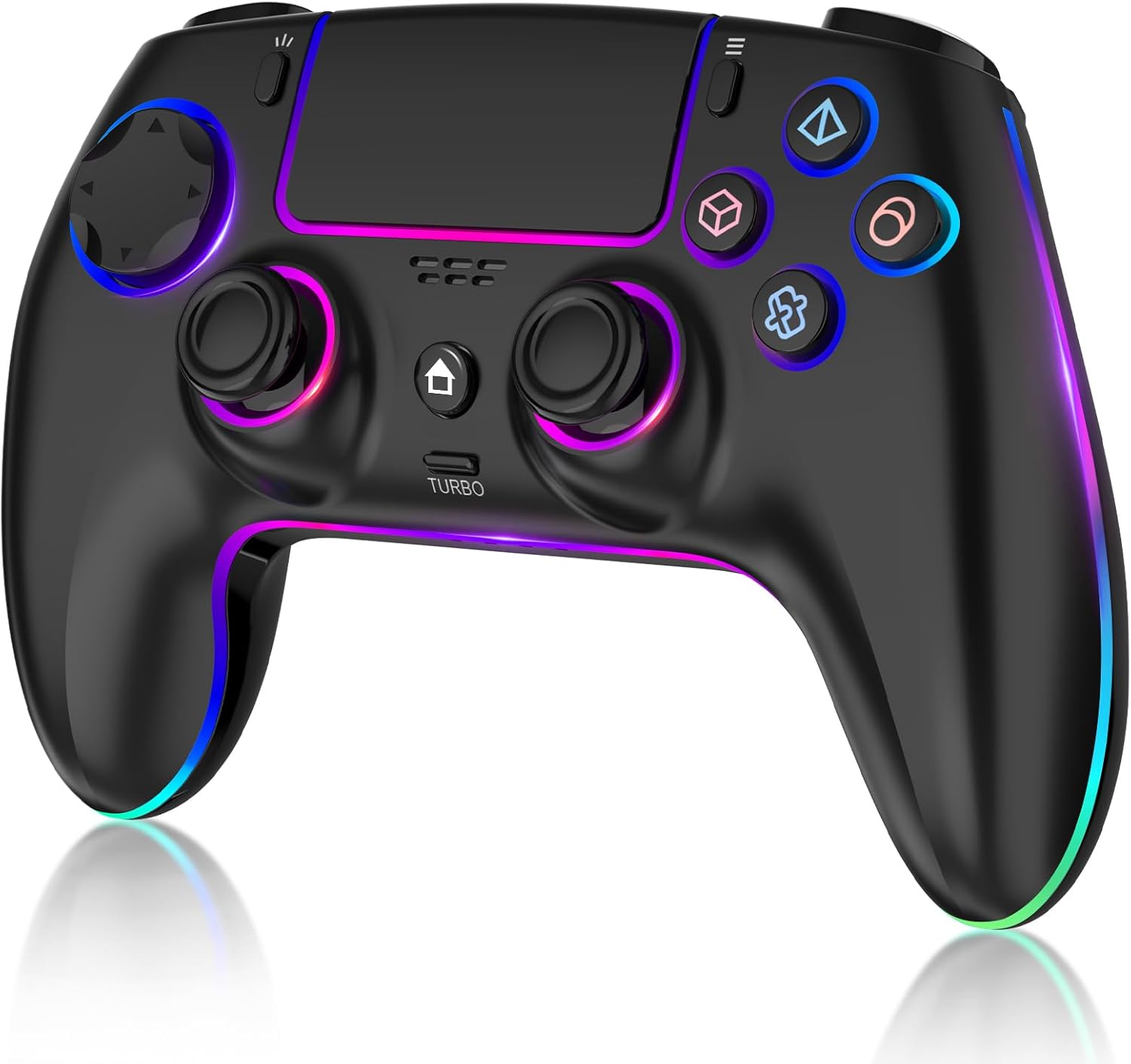 MYSTILUCK Controller Wireless per PS5/PC/Mac/iOS/Android/Steam Deck con Hall Effect, 7 colori RGB e doppia vibrazione