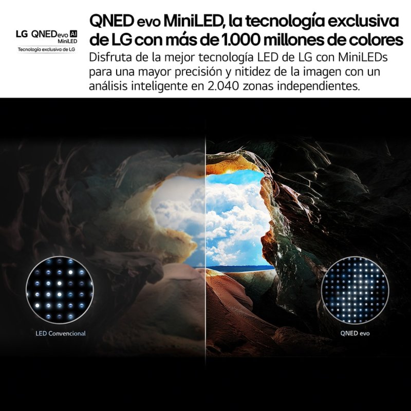 Detalle 2 de LG QNED evo AI 75QNED84A6C, TV 75" 4K Ultra HD con webOS y HDR10