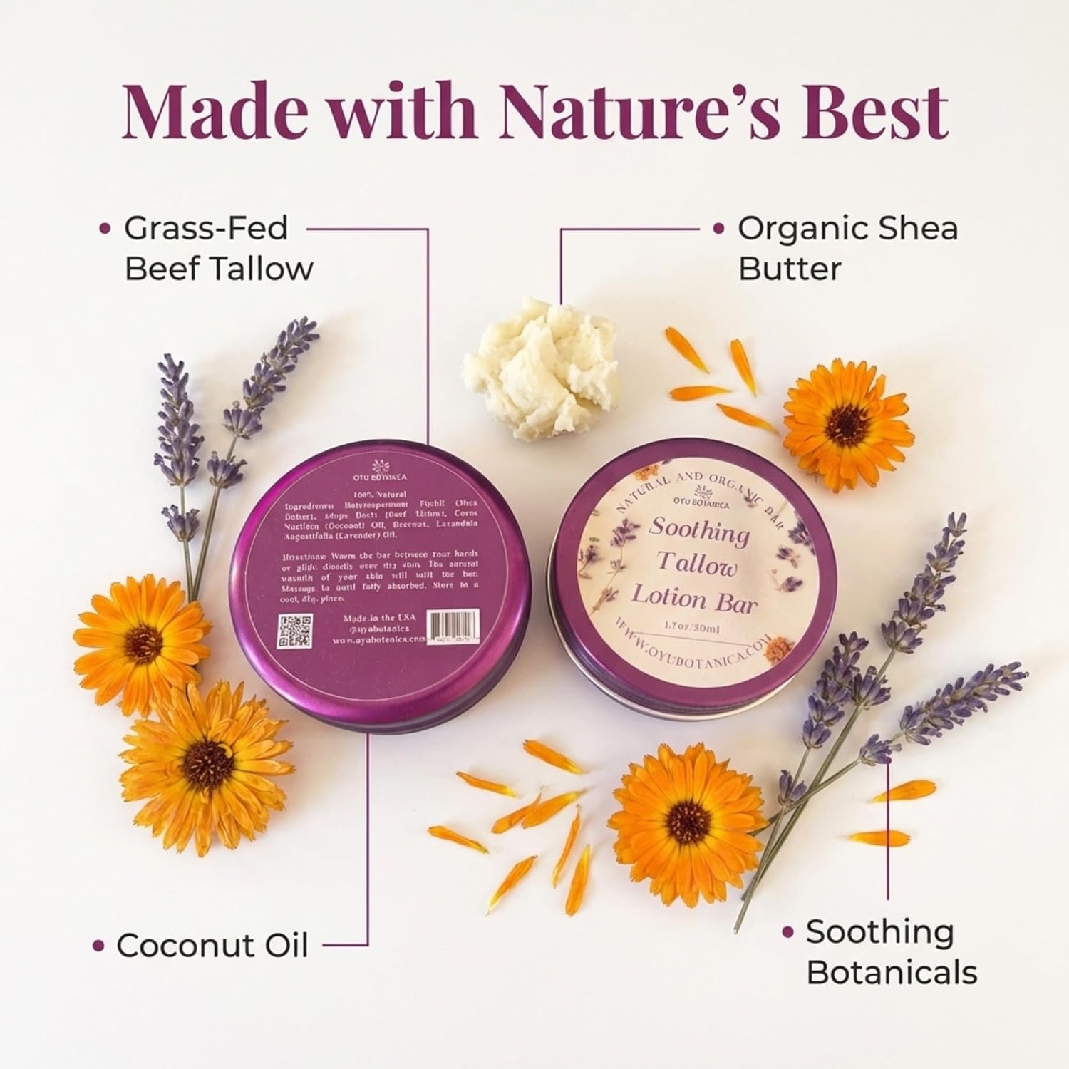 Detalle de OYU Botanica Lotion Bar with Grass-Fed Beef Tallow