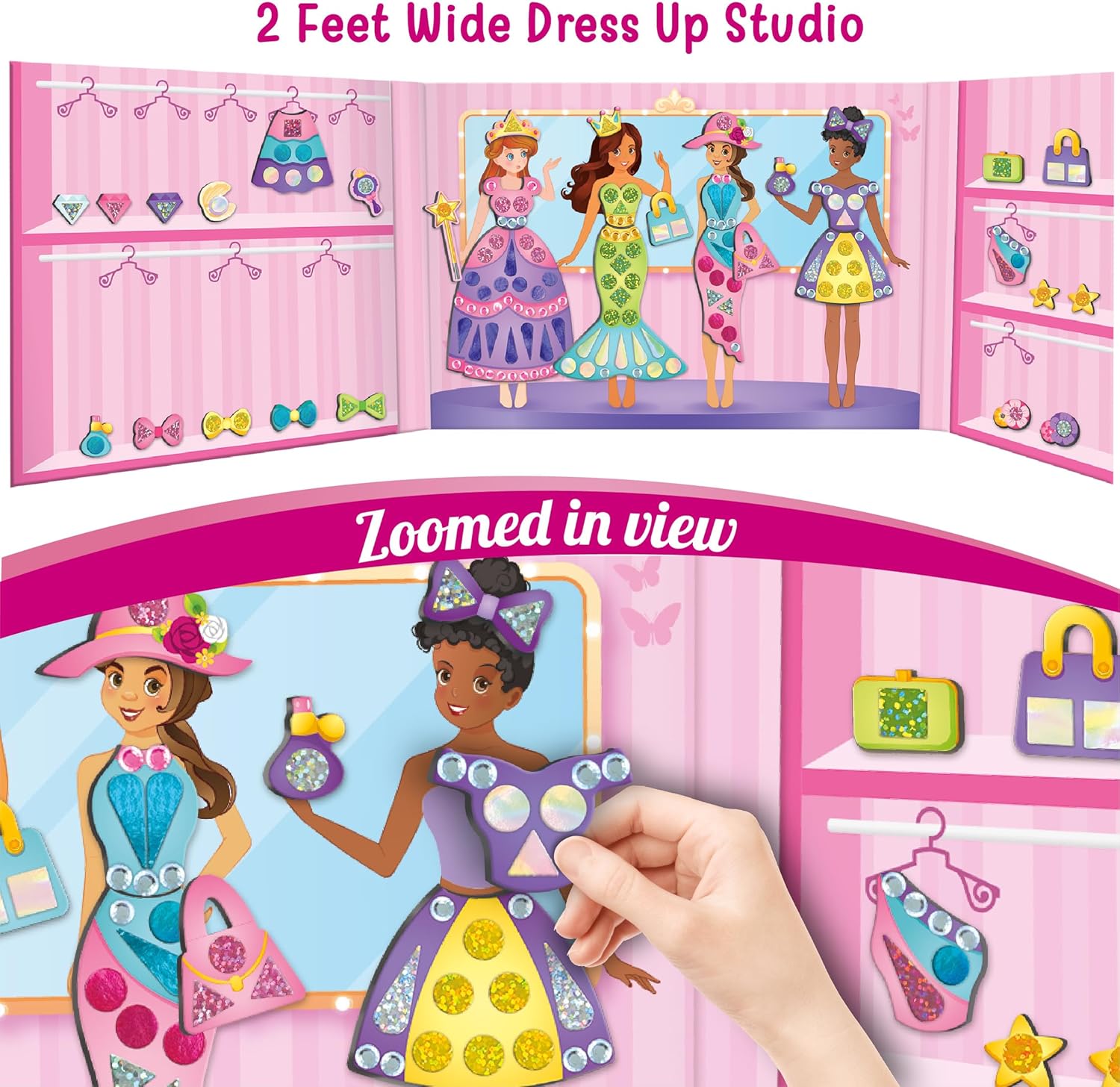 Thumbnail 3 de Imagimake DIY Magnetic Dress-Up Princess: 30-Piece Magnetic Dress-Up Set for Creative Play