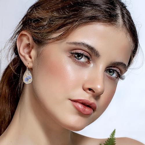 Thumbnail 1 de Aliyoham Forget-Me-Not Flower Drop Earrings – Silver Plated