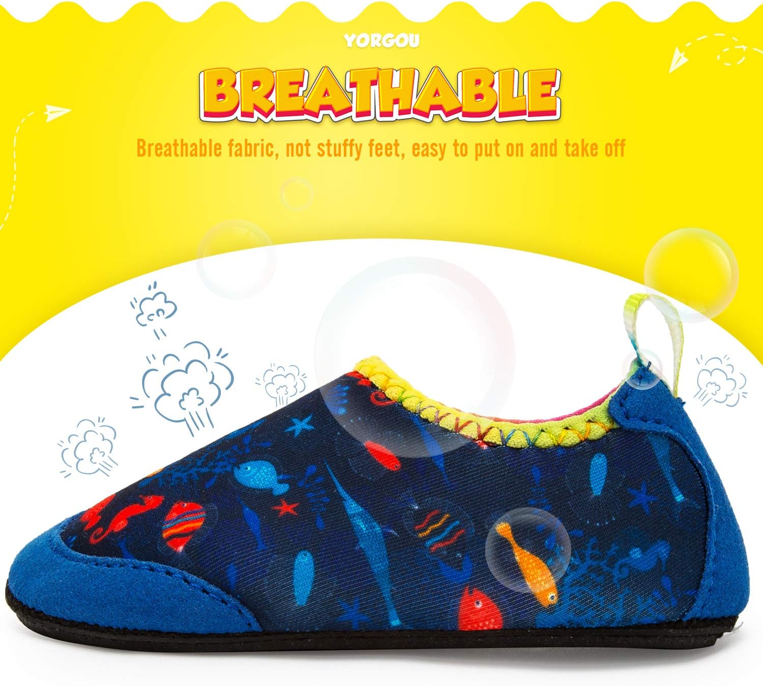 Thumbnail 5 de Yorgou toddler water shoes for baby boys and girls – barefoot aqua socks style with non-slip sole