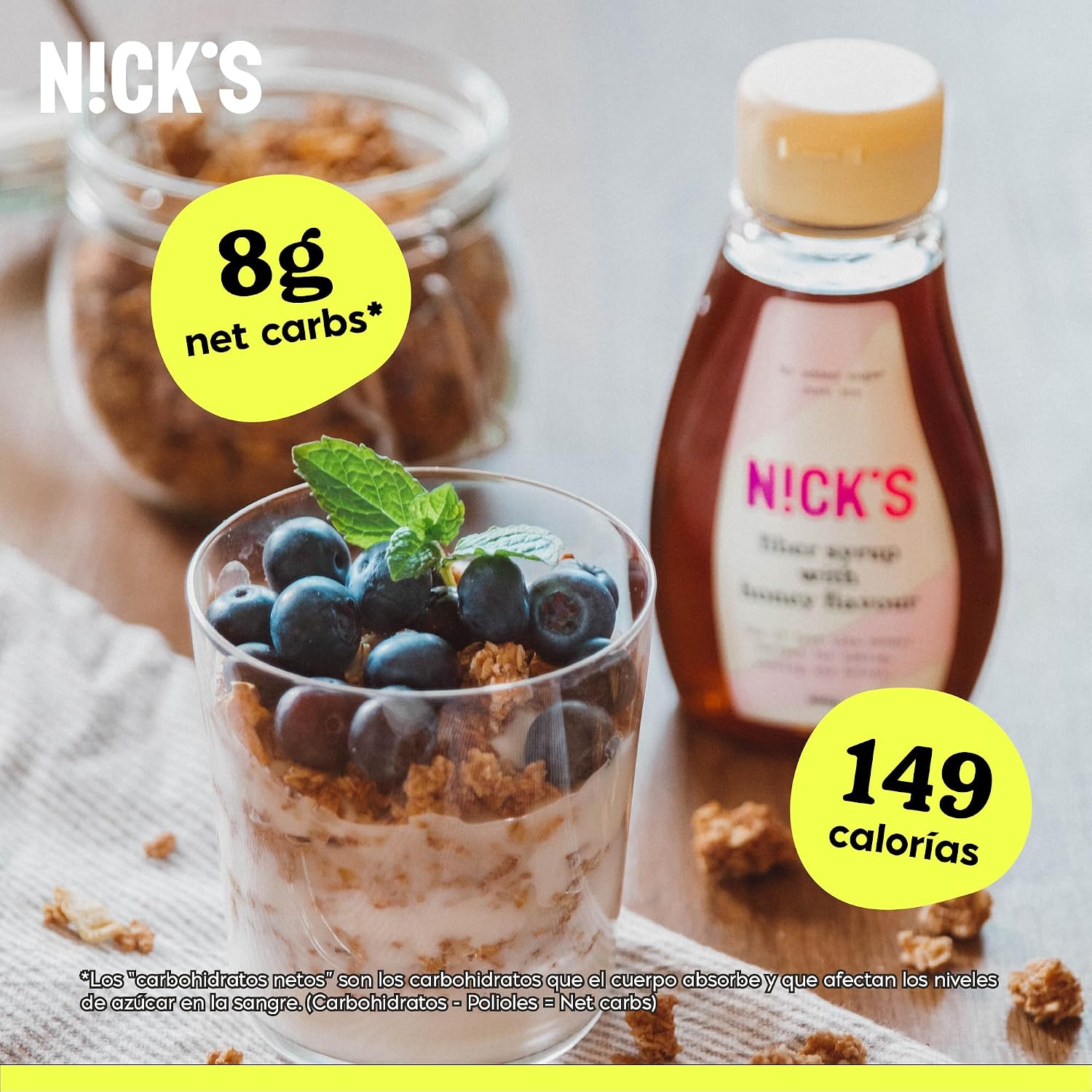 Detalle de NICKS Fiber Syrup 300g jarabe de fibra 🍯