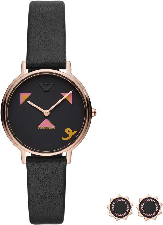 Thumbnail 6 de Montre Emporio Armani pour femme 32 mm à quartz à deux aiguilles avec bracelet cuir ou tissu