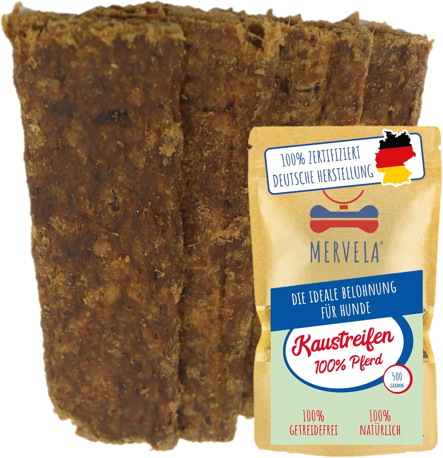 Detalle de MERVELA Pferd Fleischstreifen 500 g
