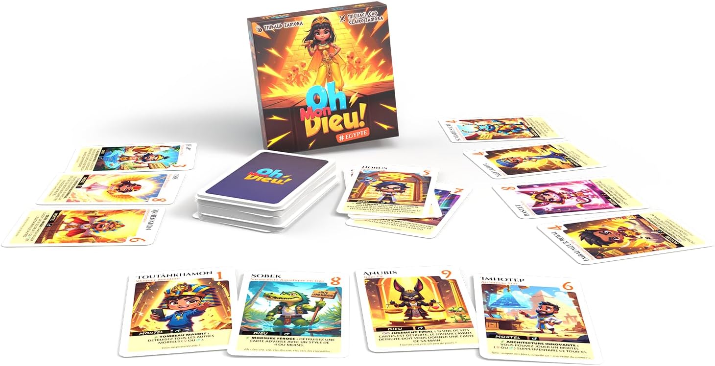 Thumbnail 2 de Bioviva Oh Mon Dieu ! : jeu de stratégie fun sur la mythologie égyptienne (2 à 6 joueurs, dès 8 ans)