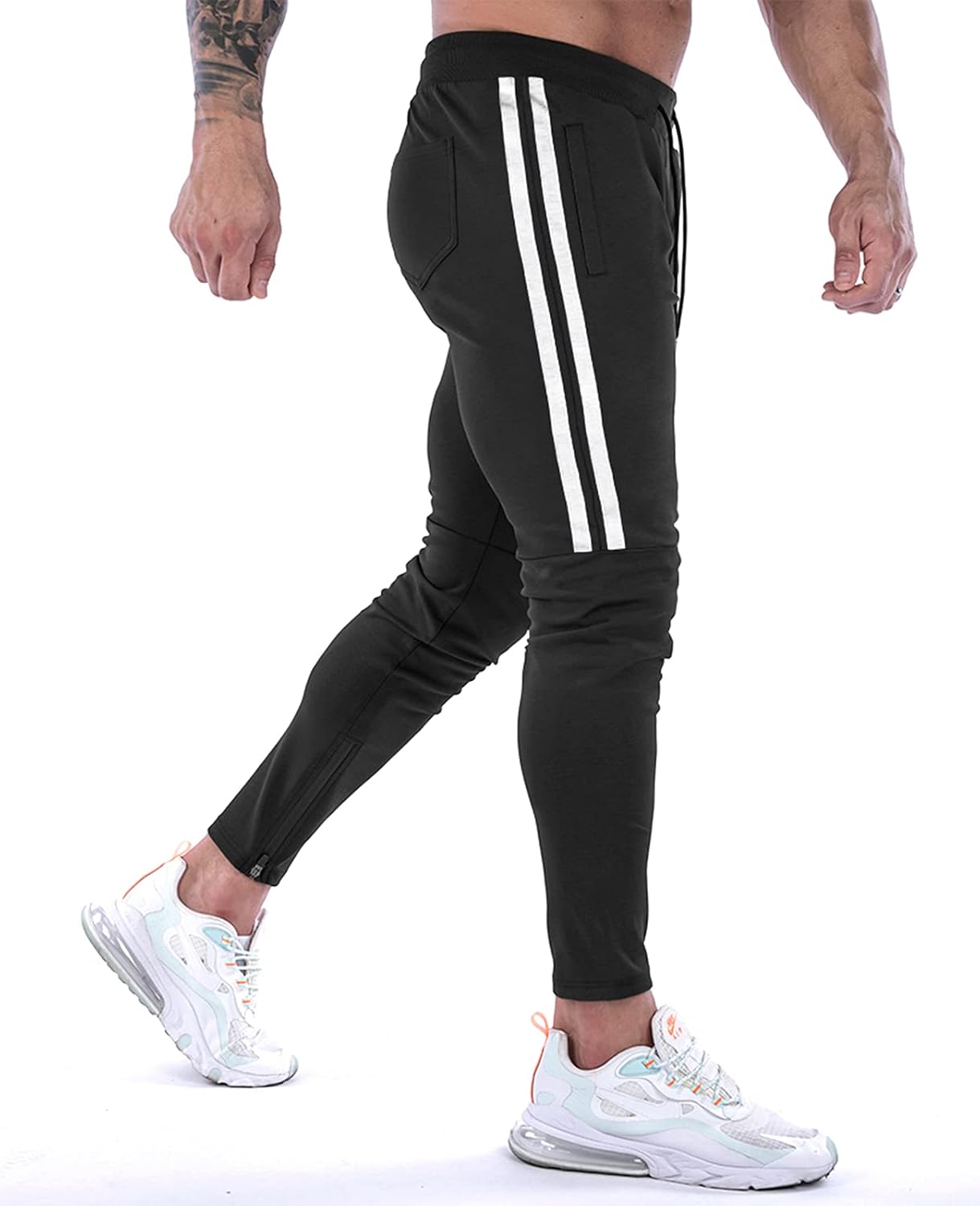 Detalle 2 de Suwangi Pantaloni Tuta Uomo Slim Fit con Tasche Zip