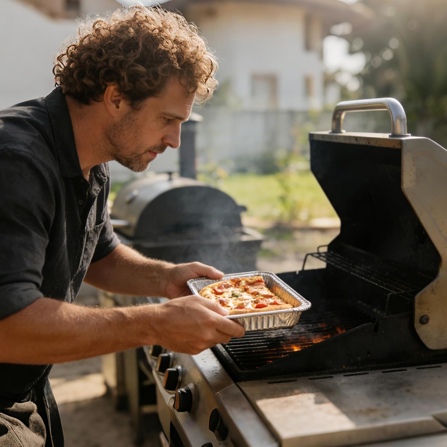 Thumbnail 6 de LINLINOI SS-30 aluminium grillschaaltjes, 600 ml, 30 stuks met deksels