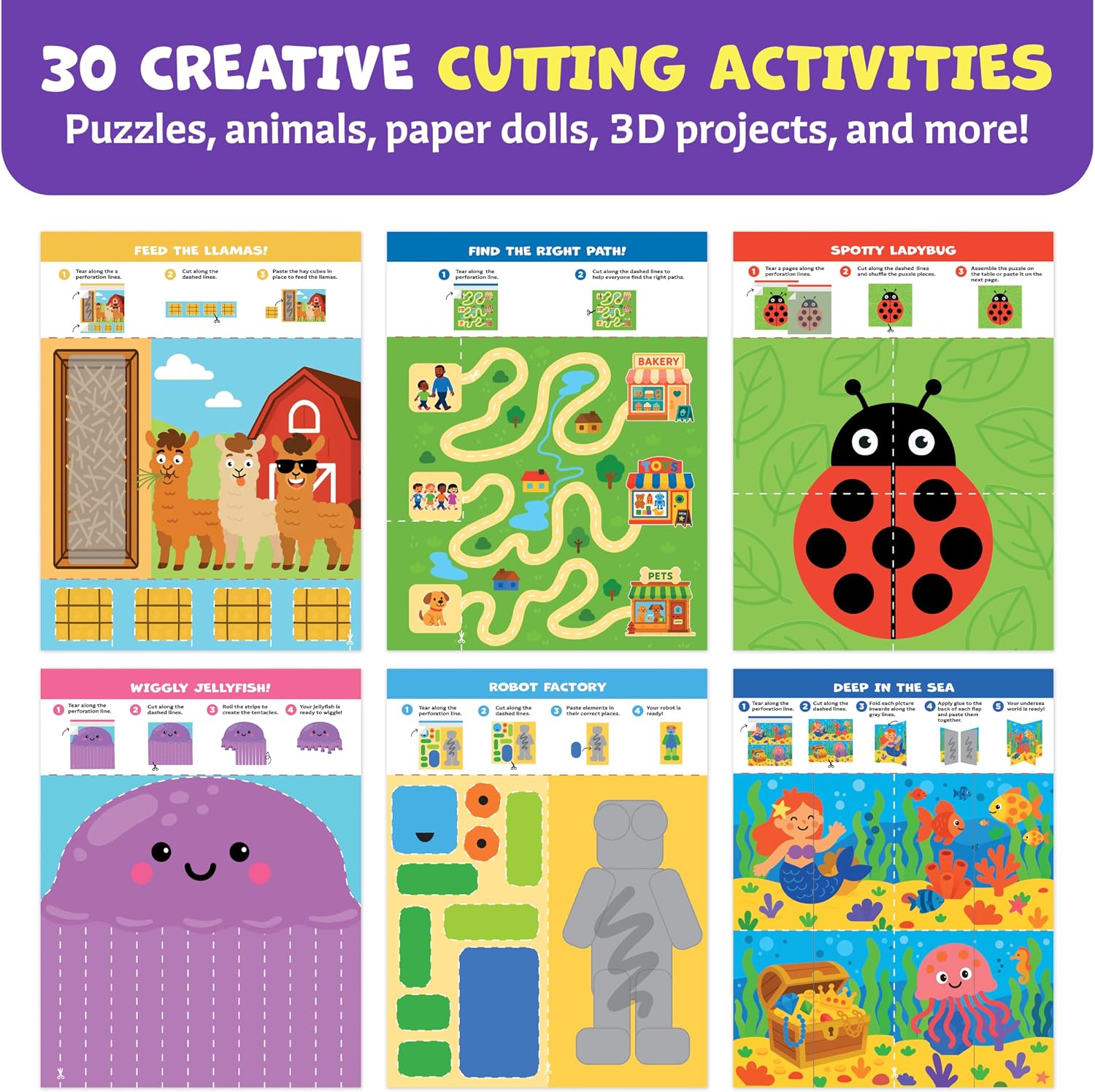 Detalle de Clever Fox Play Snip & Shape: Scissor Skills Activity Book for Ages 3–5
