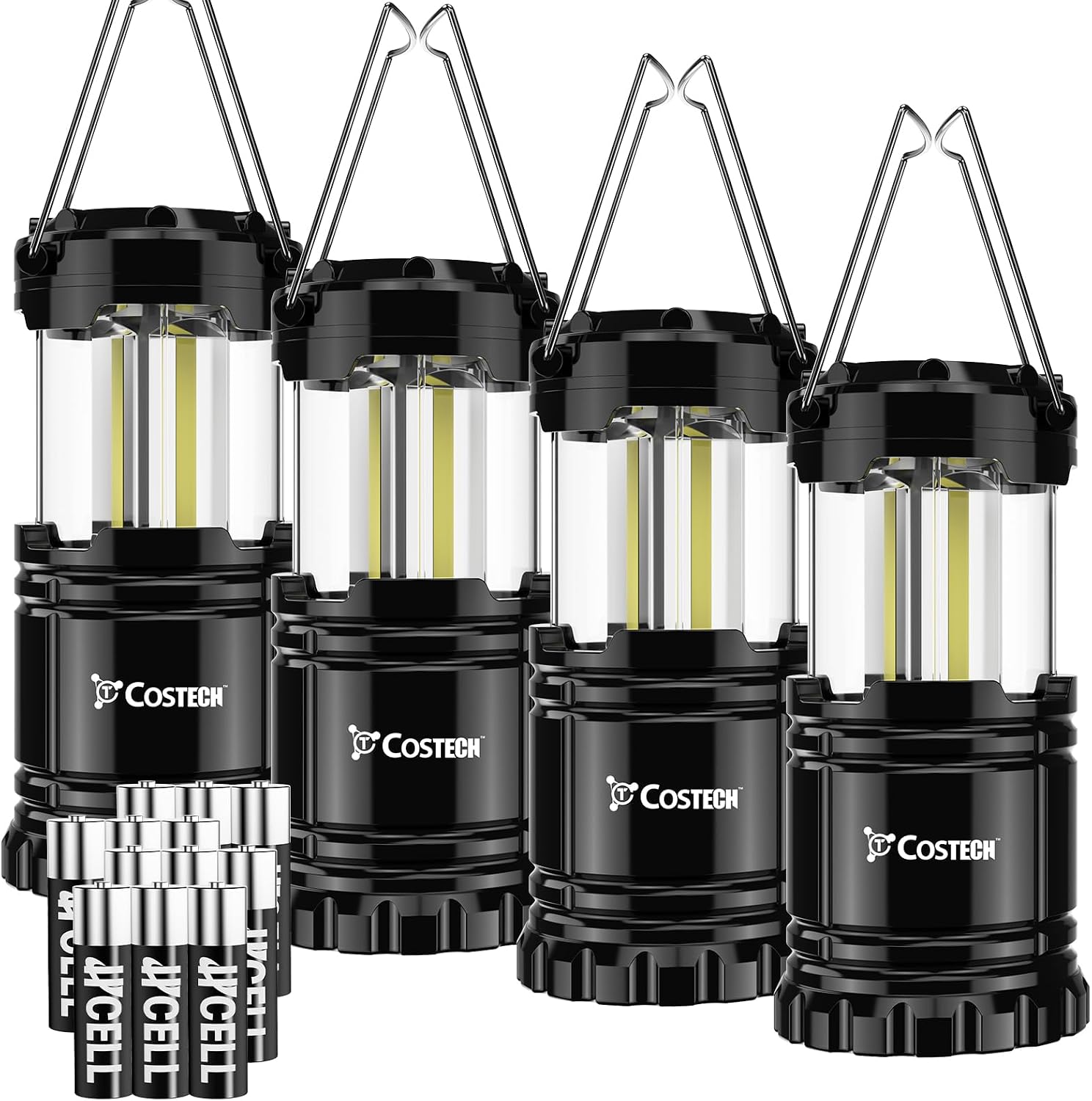 Detalle de COSTECH LED Camping Lantern 4-Pack with 30 LEDs and Foldaway Handles