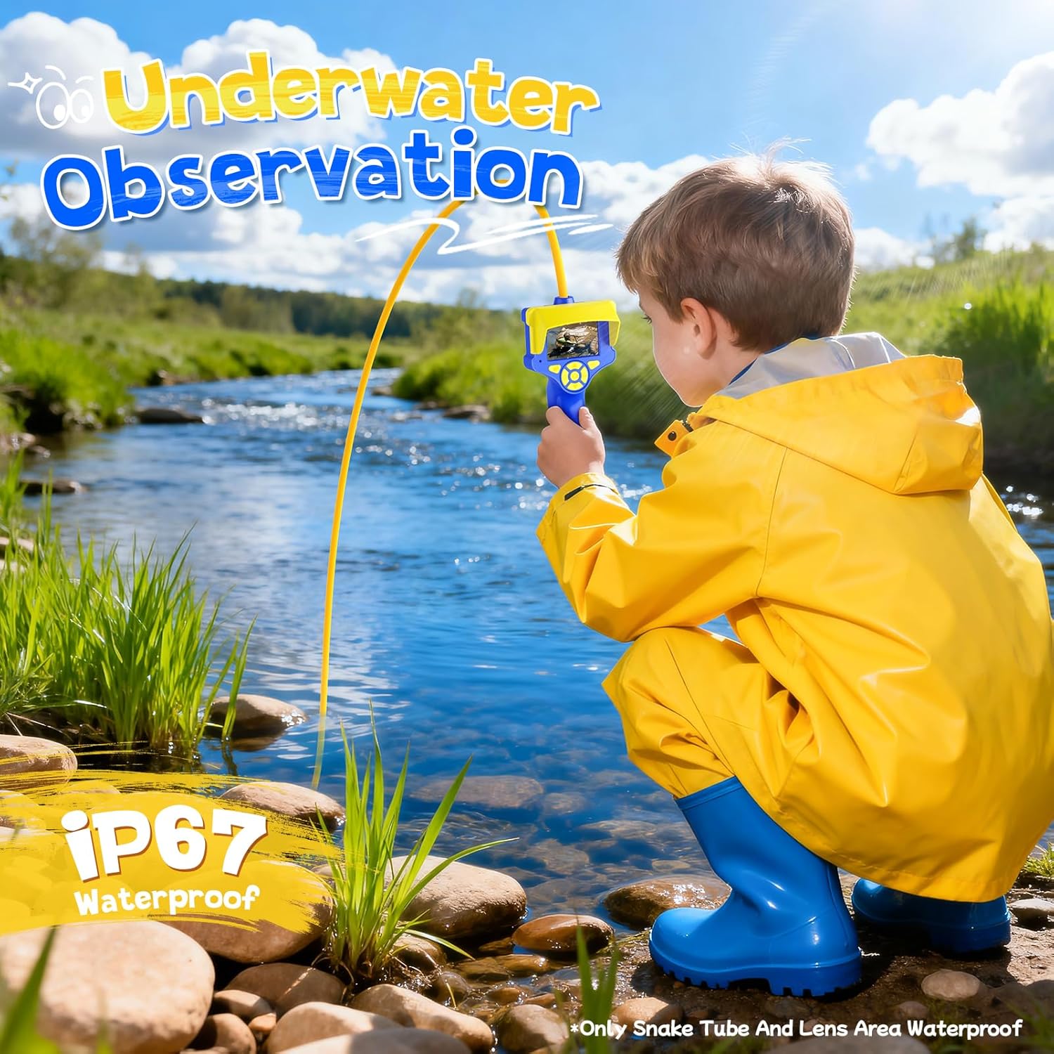 Thumbnail 5 de Outdoor Endoscope Camera for Kids: 2.4" LCD, IP67, 32GB Included – for 3–9 Year Olds