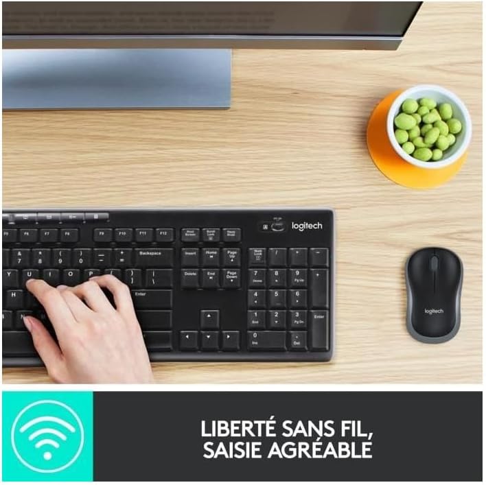 Thumbnail 1 de Logitech MK270 kabelloses Set mit Tastatur und Maus (Windows, französisches AZERTY) – Schwarz