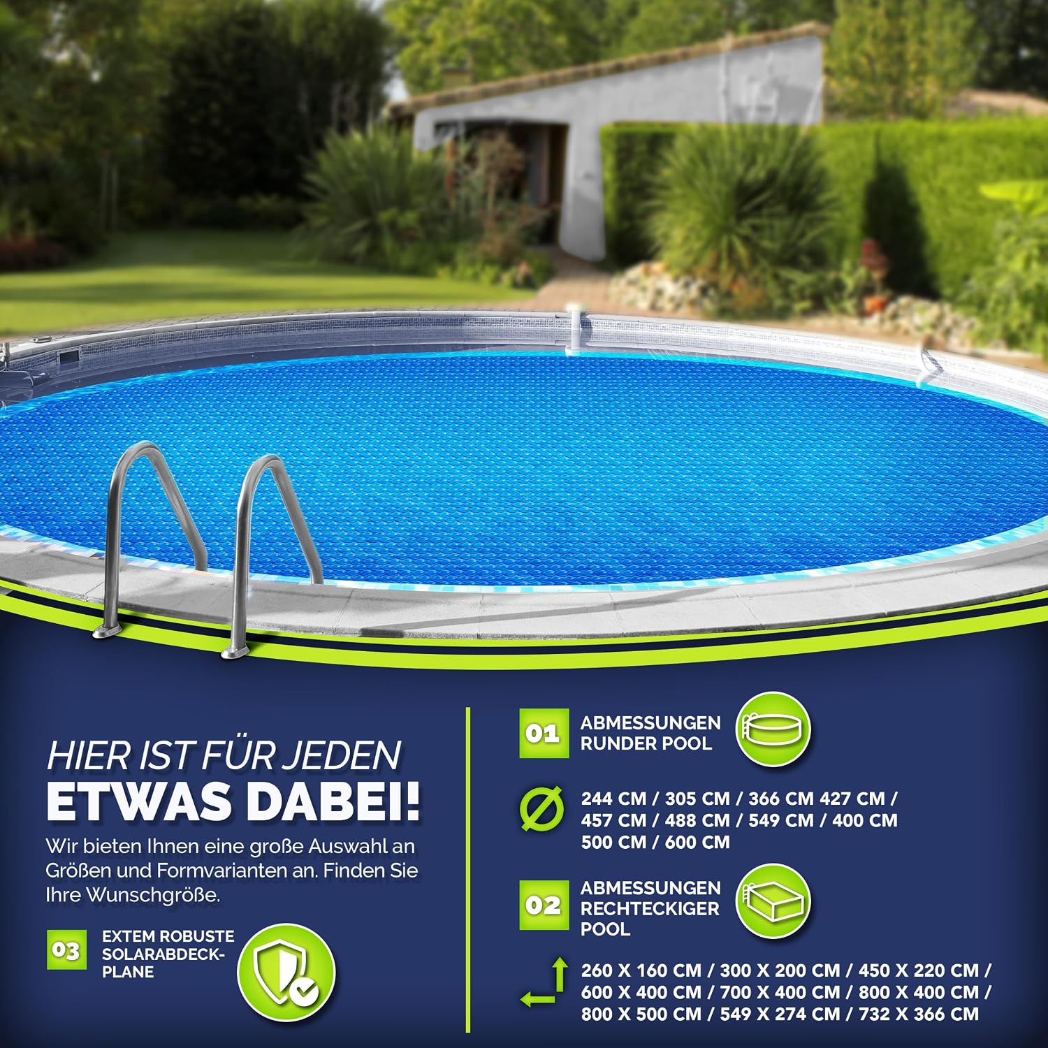 Thumbnail 5 de tillvex Premium Pool Solarplane 800x400 cm