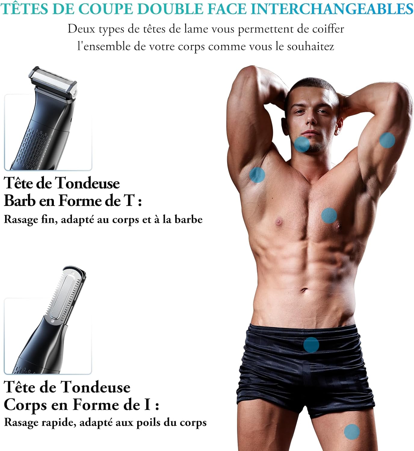 Thumbnail 1 de Kensen Tondeuse Corps Homme Rasoir Intime