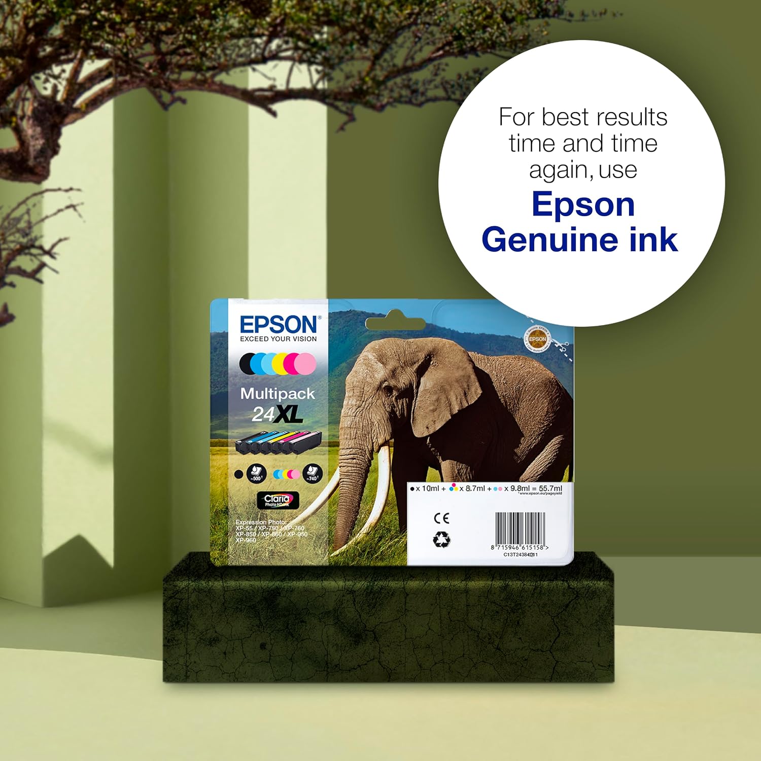 Thumbnail 2 de Epson 24XL Elephant High Yield Multipack 6-Farben