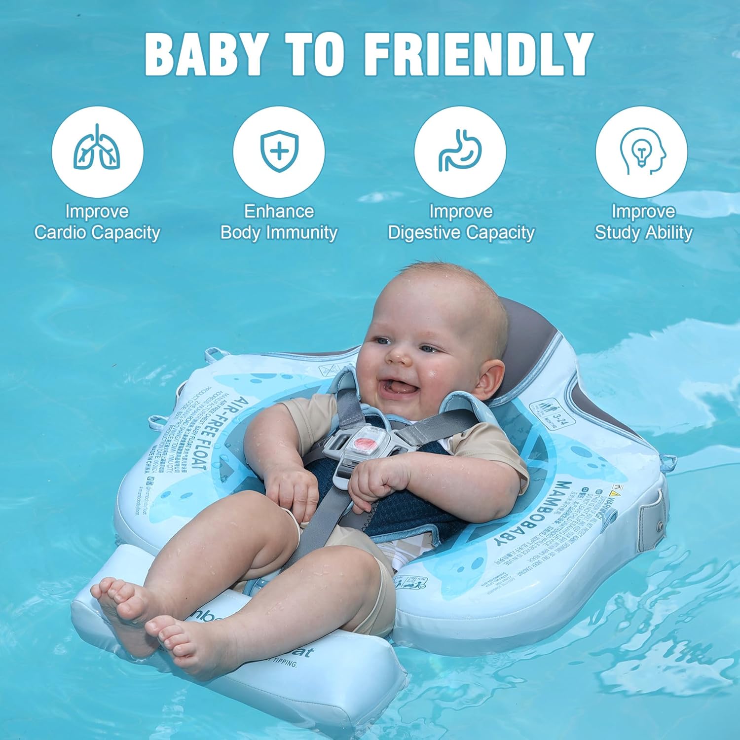 Thumbnail 2 de Lurui Baby Float with Removable Canopy (Non-Inflatable) for Pool, 3–24 Months