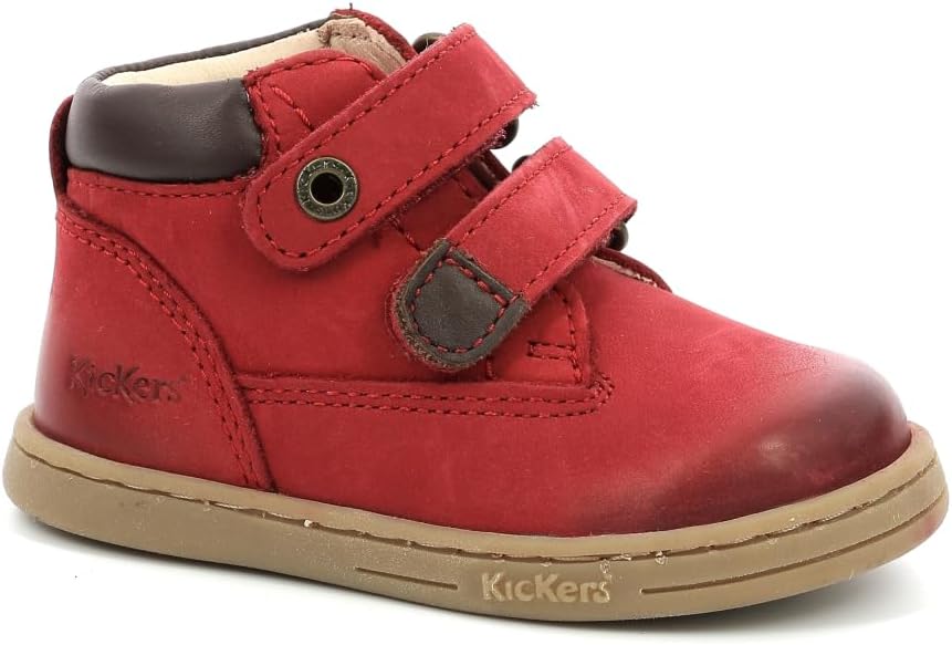 Detalle de Tackeasy Bottillons Mixte par Kickers — Scratch cuir lisse et montage elastomère