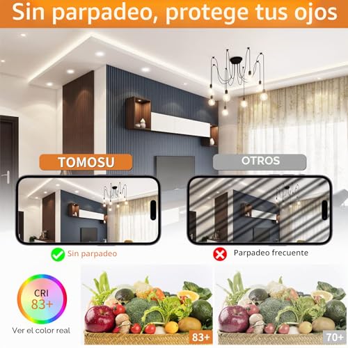 Thumbnail 7 de Pack 10 Downlight LED Techo Empotrable 5W Tomosu: ojos de buey LED, 4000K