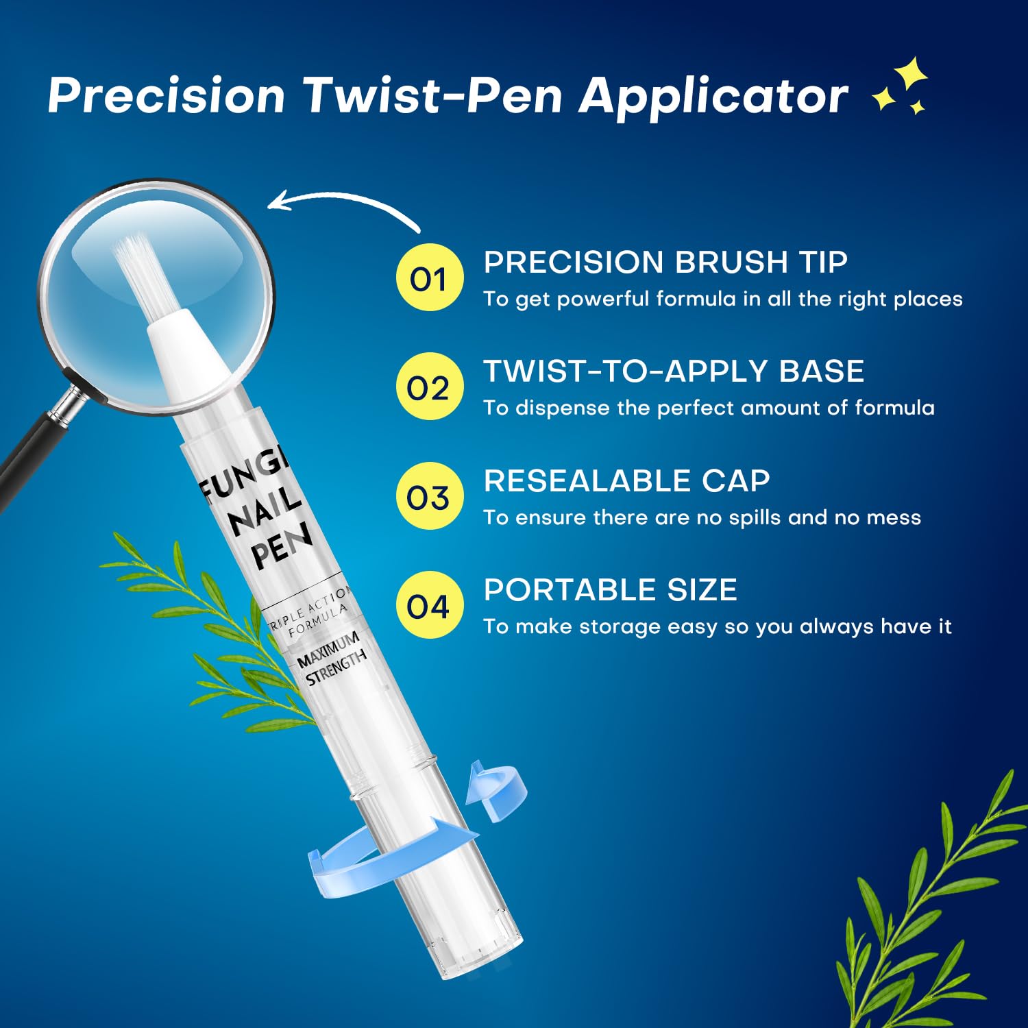 Detalle 2 de Beukow Nail Fungus Treatment Pen with 25% Undecenoic Acid