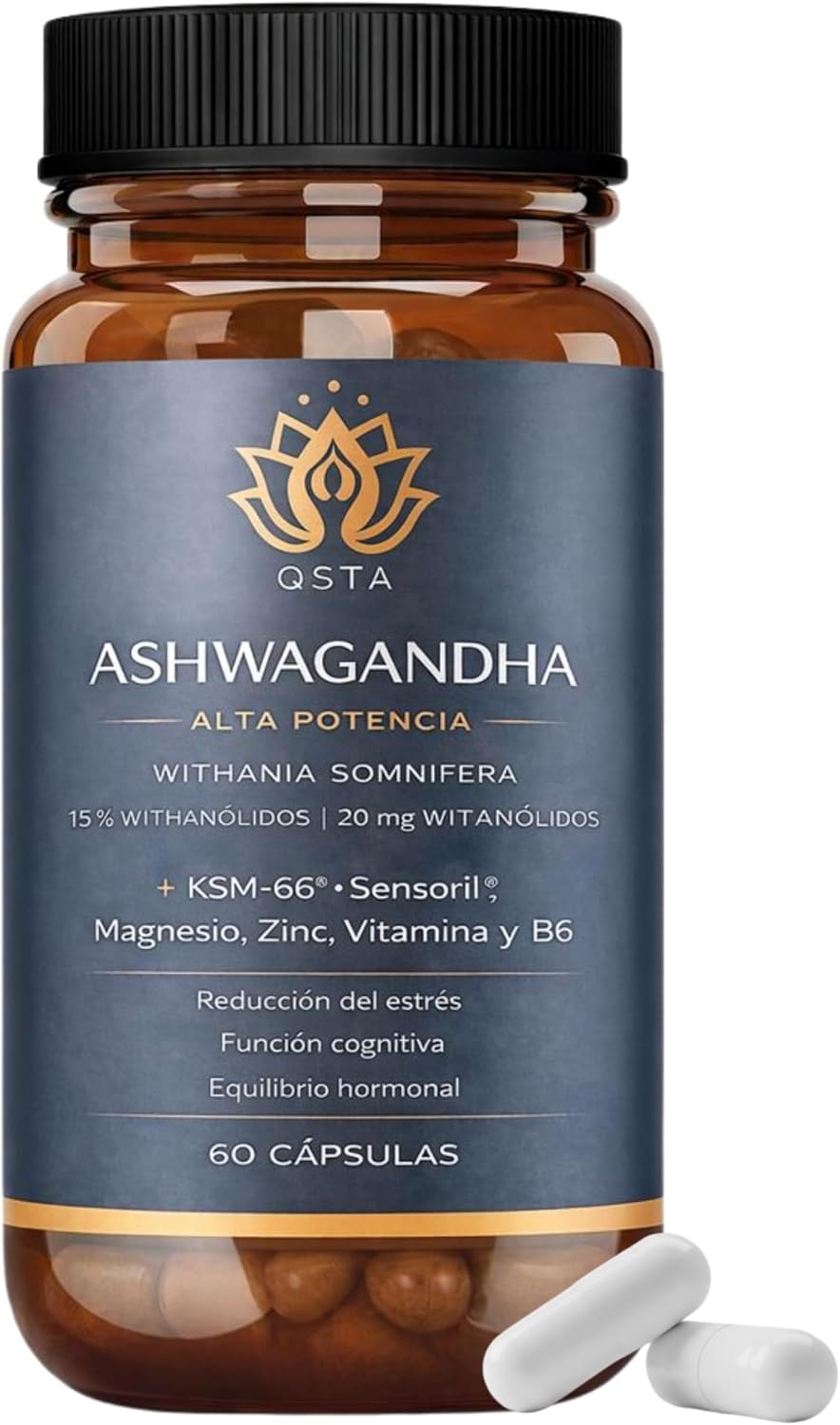 Detalle de Ashwagandha KSM-66 con Sensoril 2 meses