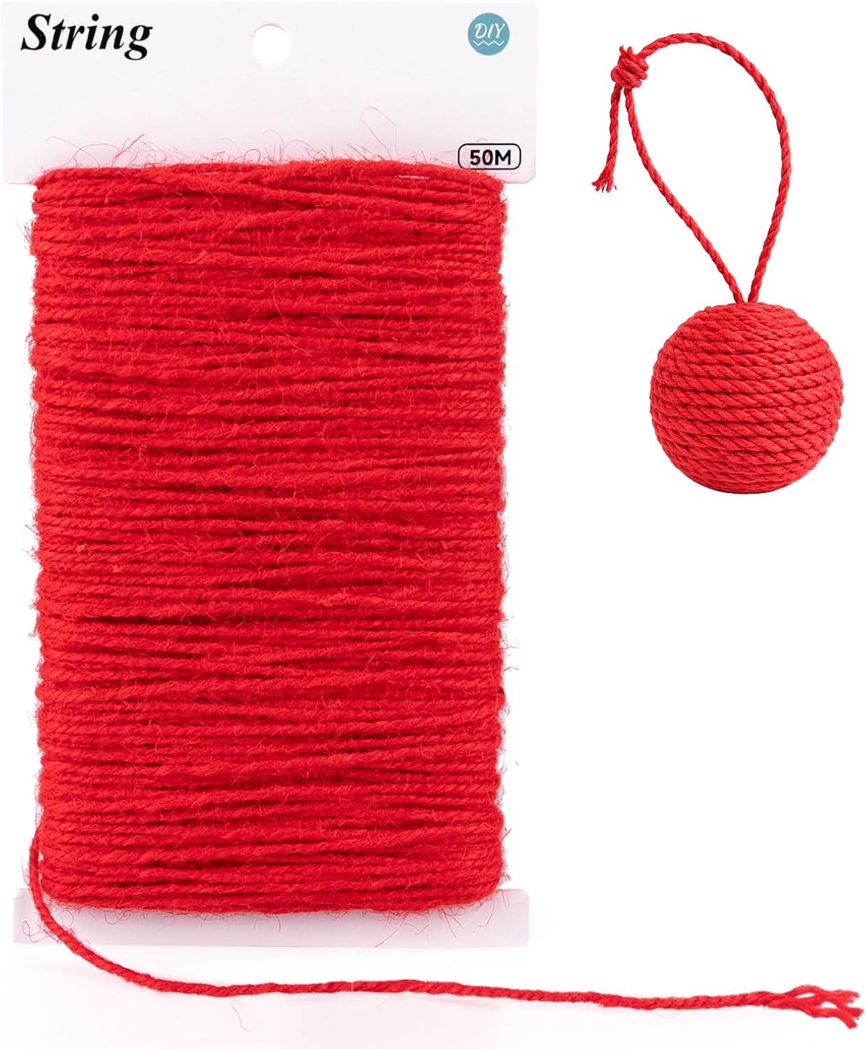Thumbnail 6 de G2PLUS 2MM Gradient Colour Jute Twine (100M) – Mint Green Natural Crafting String