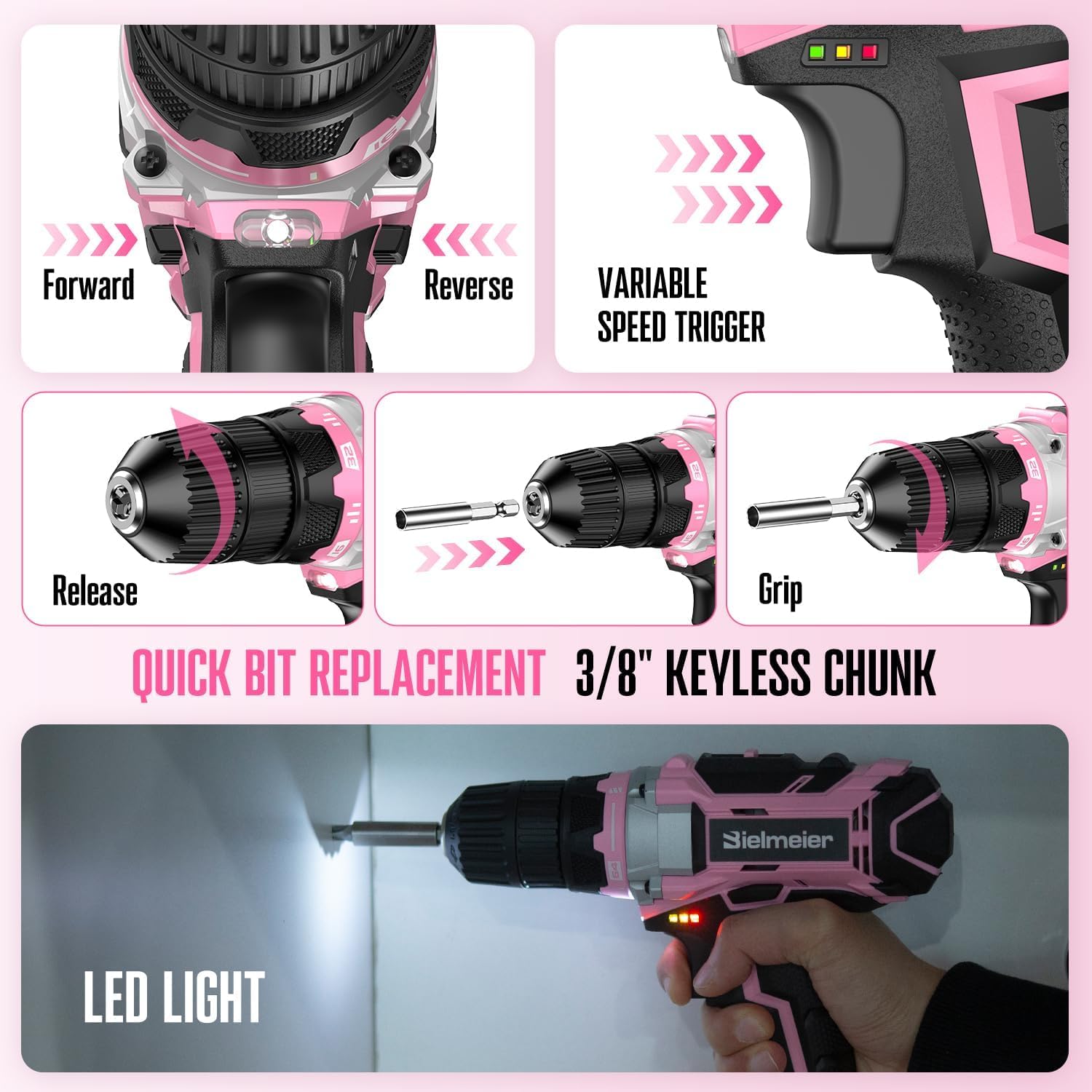 Detalle 2 de Bielmeier Cordless Drill Set 20V