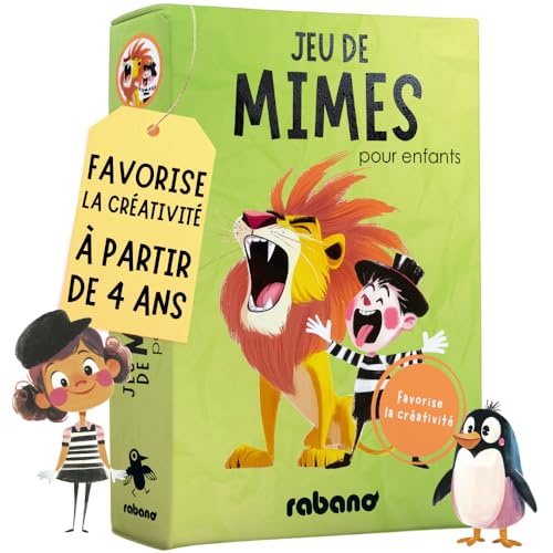 Detalle de Rabano Art Jeu de mimes pour enfants – Jeu éducatif et cadeau pour filles et garçons