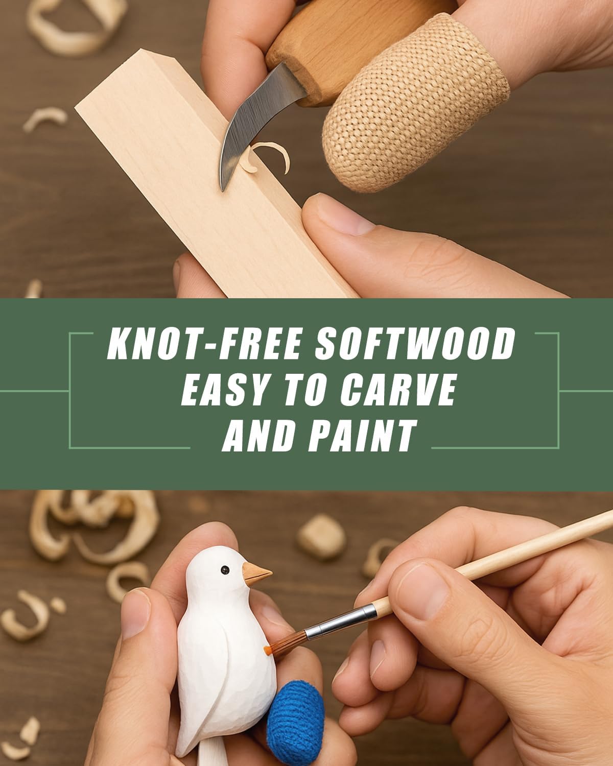 Detalle de Basswood Carving Blocks 3 sizes
