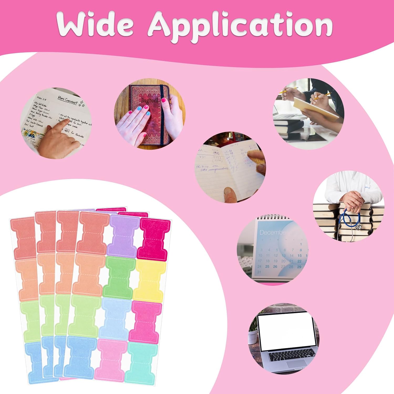 Thumbnail 5 de Page Markers Tabs: 360 coloured sticky tabs for clear, durable annotating