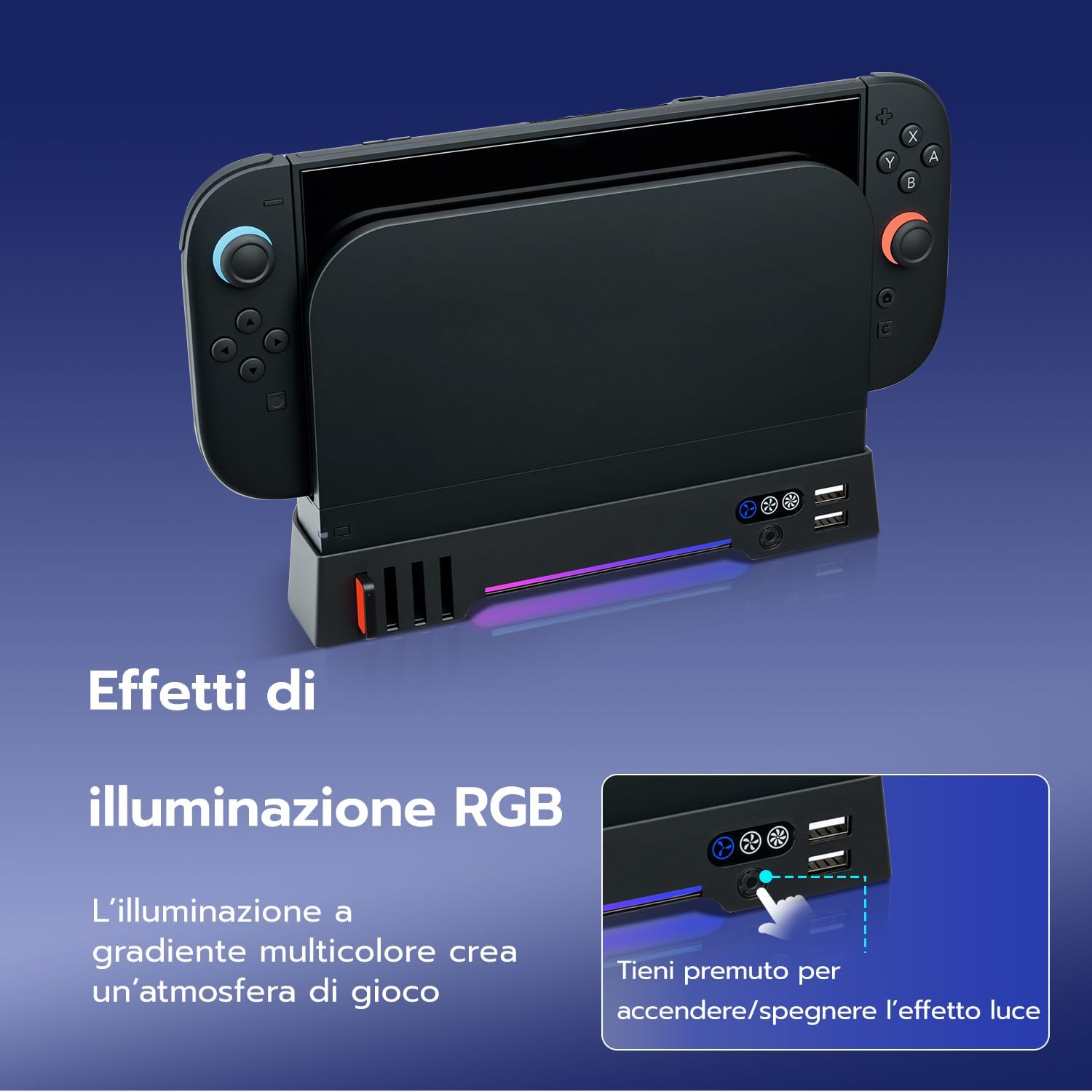 Detalle 2 de Wigearss Ventola Raffreddamento per Nintendo Switch 2 3 velocità