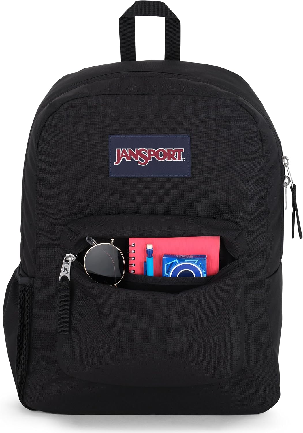 Detalle de JanSport 26L Cross Town Backpack – 12 inch Classic Daypack, Black