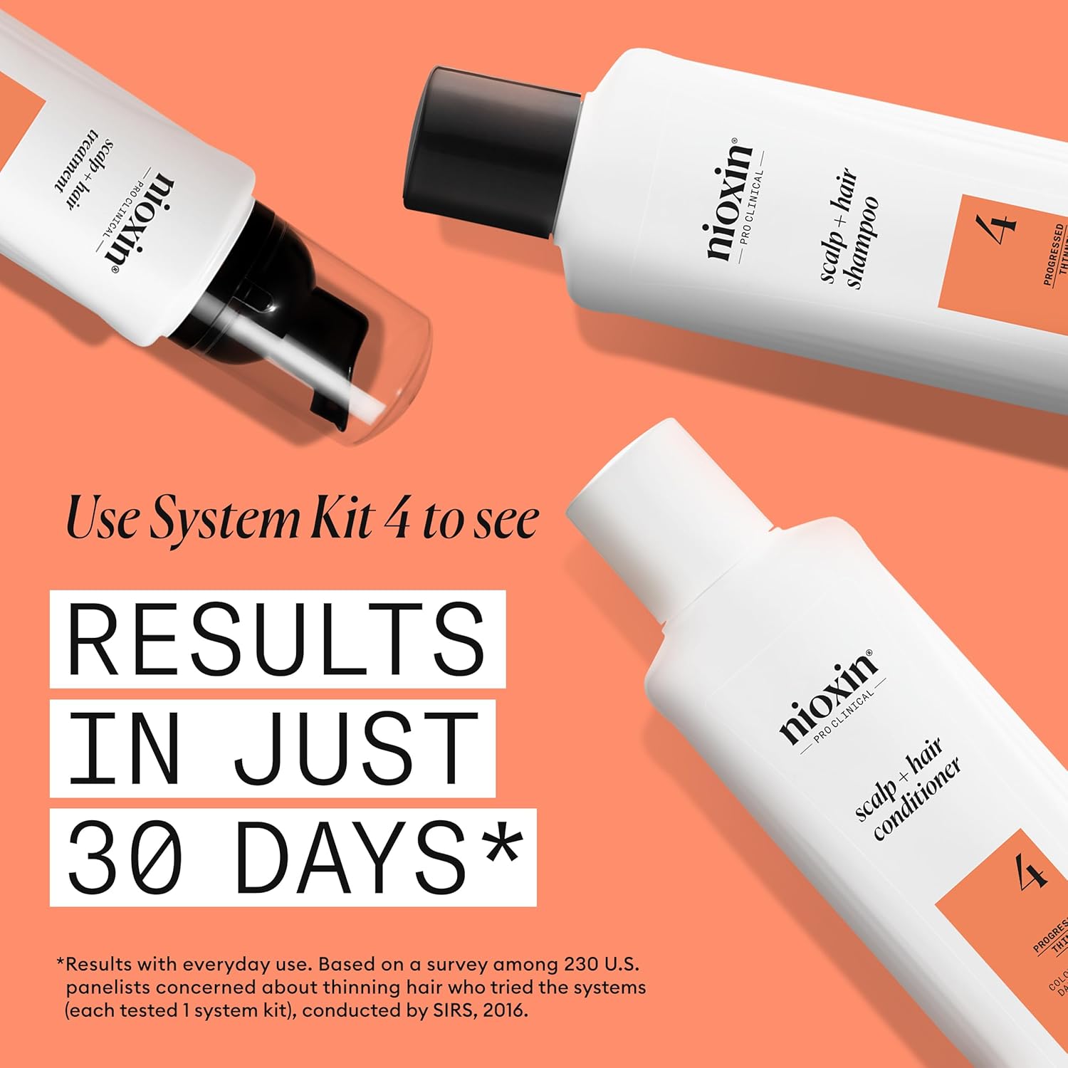 Thumbnail 2 de NIOXIN System 4 Hair Thickening Set (Shampoo, Conditioner, Serum) for Damaged Hair with Progressed Thinning