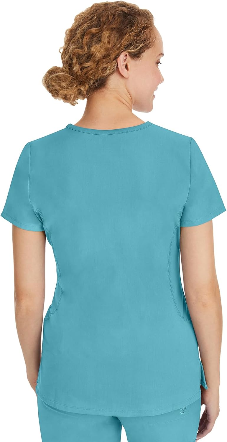 Thumbnail 2 de Healing Hands Women's Scrub Top V-Neck with 2 Pockets, 2-Way Stretch, and Yoga Knit Side Panels for Slim Fit - 2245