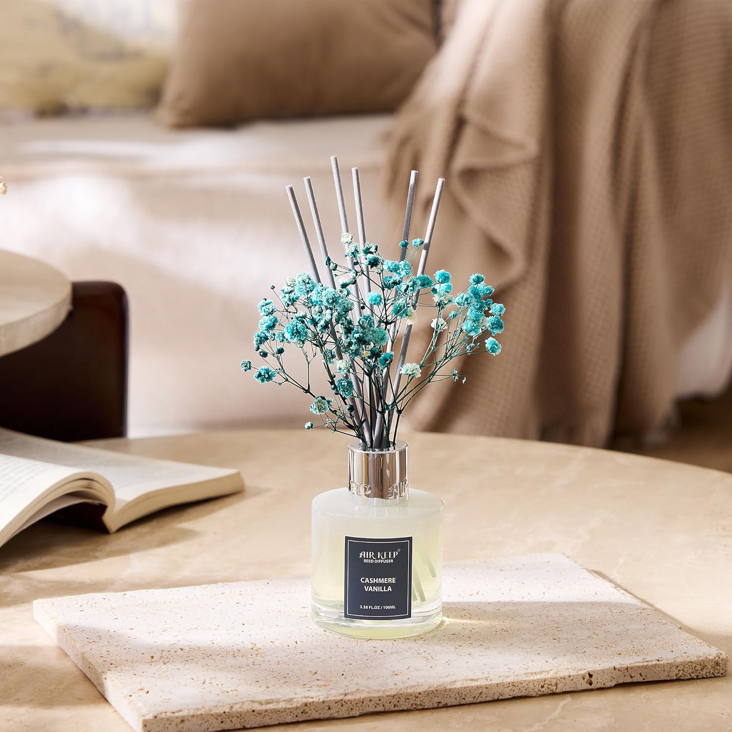 Thumbnail 2 de Airkeep Reed Diffuser Set, 3.38 fl oz (100 ml) – Cashmere Vanilla with 8 Reed Sticks