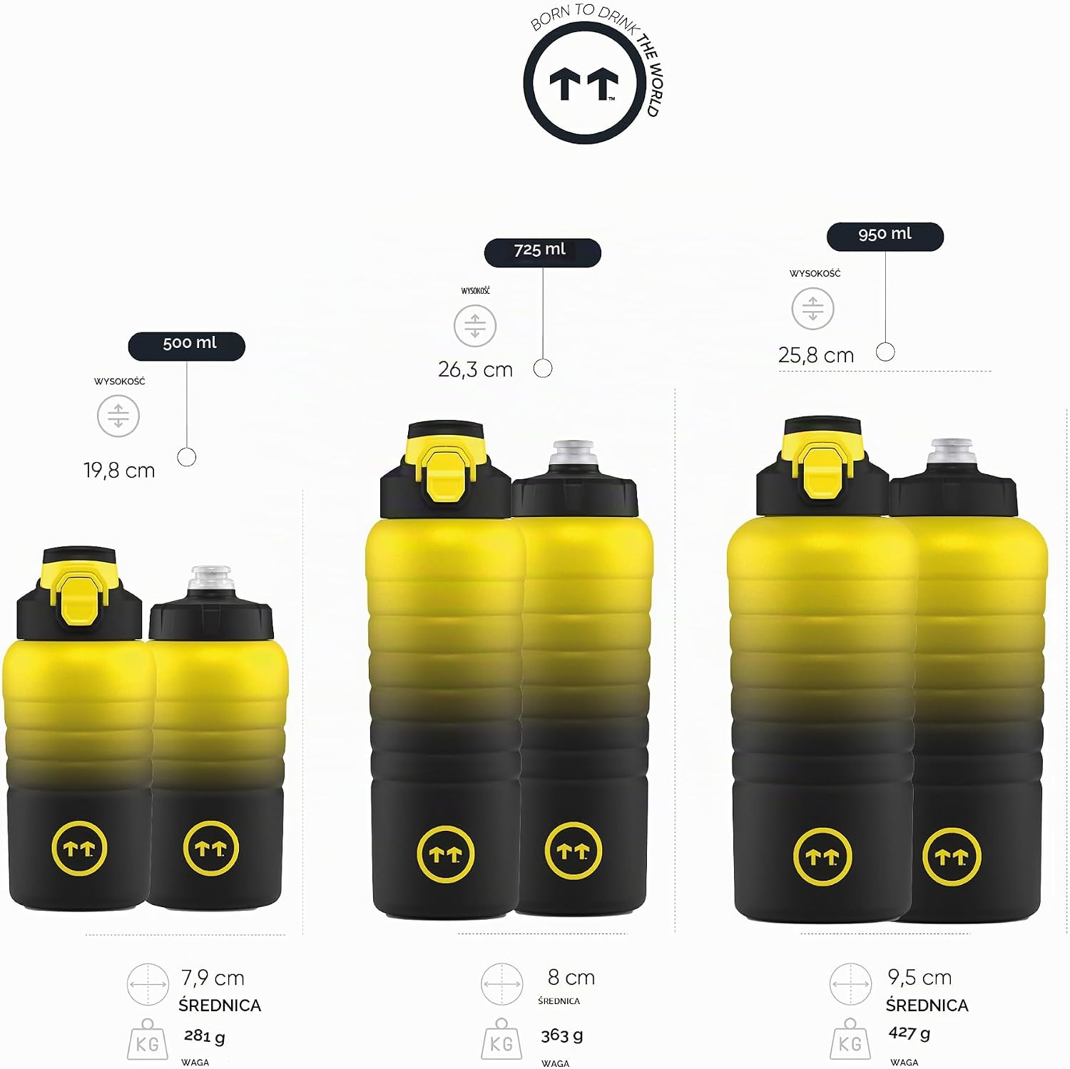 Detalle 1 de Cool Bottles CBSP9TYO – butelka sportowa 950 ml ze stali nierdzewnej