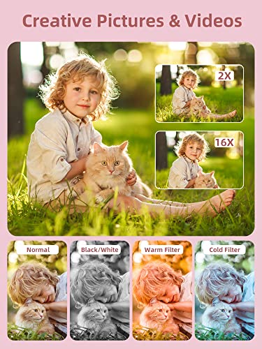 Thumbnail 3 de CAMKORY Digital Camera – FHD 1080p Point & Shoot with 16x Zoom, Anti-Shake, 32GB Bundle for Kids