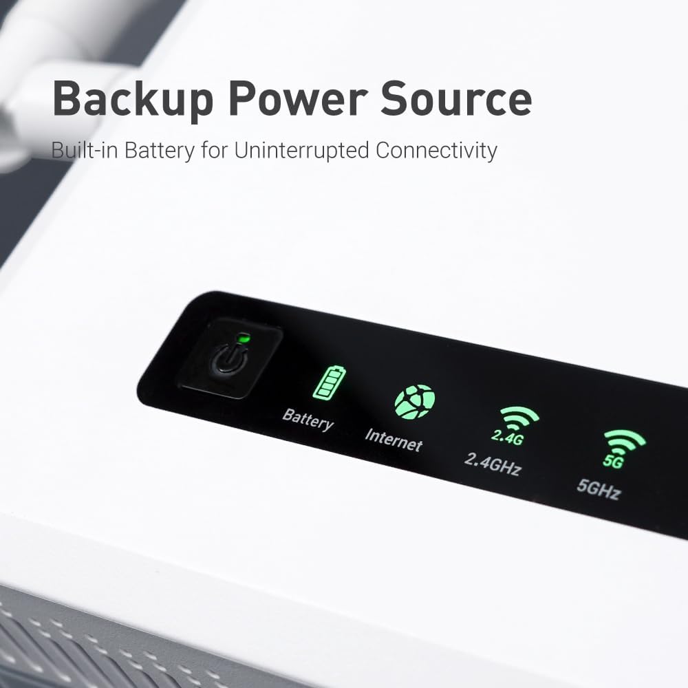 Detalle 2 de GL.iNet GL-XE3000 (Puli AX) 5G Wi‑Fi 6 Dual‑SIM Router with Built‑In Battery, Multi‑WAN & VPN (OpenWrt)