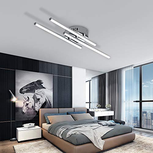 Detalle de Comely Plafoniera LED Soffitto 18W – Bianco Freddo 6500K, design moderno in metallo spazzolato