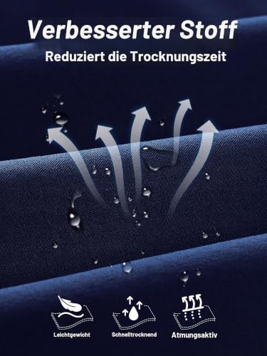 Thumbnail 5 de Arcweg Badehose für Herren mit Reißverschlusstasche – Atmungsaktiv, wasserabweisend, dunkelblau, XXL