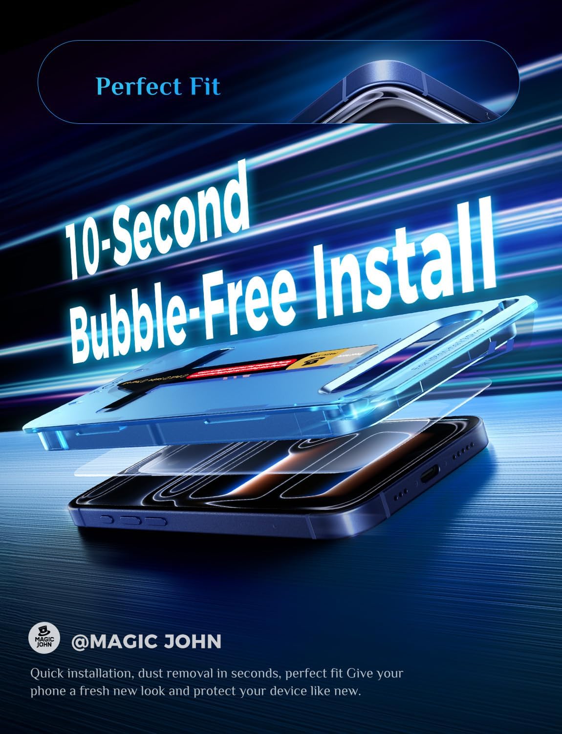 Thumbnail 2 de MAGIC JOHN 2 Pack iPhone 17 Pro 6.3" Screen Protector