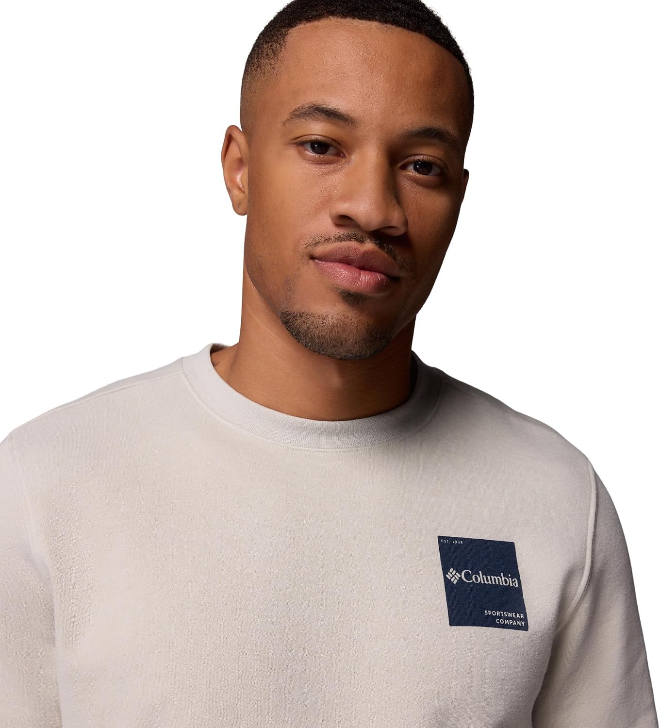 Detalle de Columbia Trek Crew, Pull Sweat pour Homme — Confort et polyvalence au quotidien