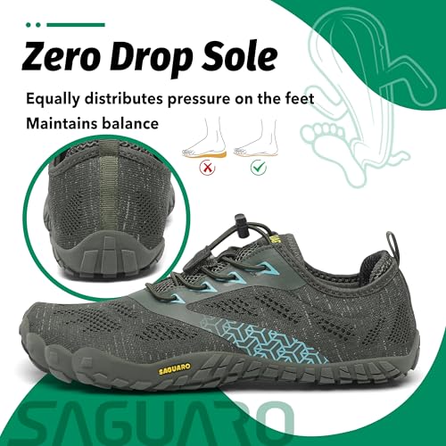 Thumbnail 5 de SAGUARO Zapatillas barefoot minimalistas para training y trail (verde, 44 EU)