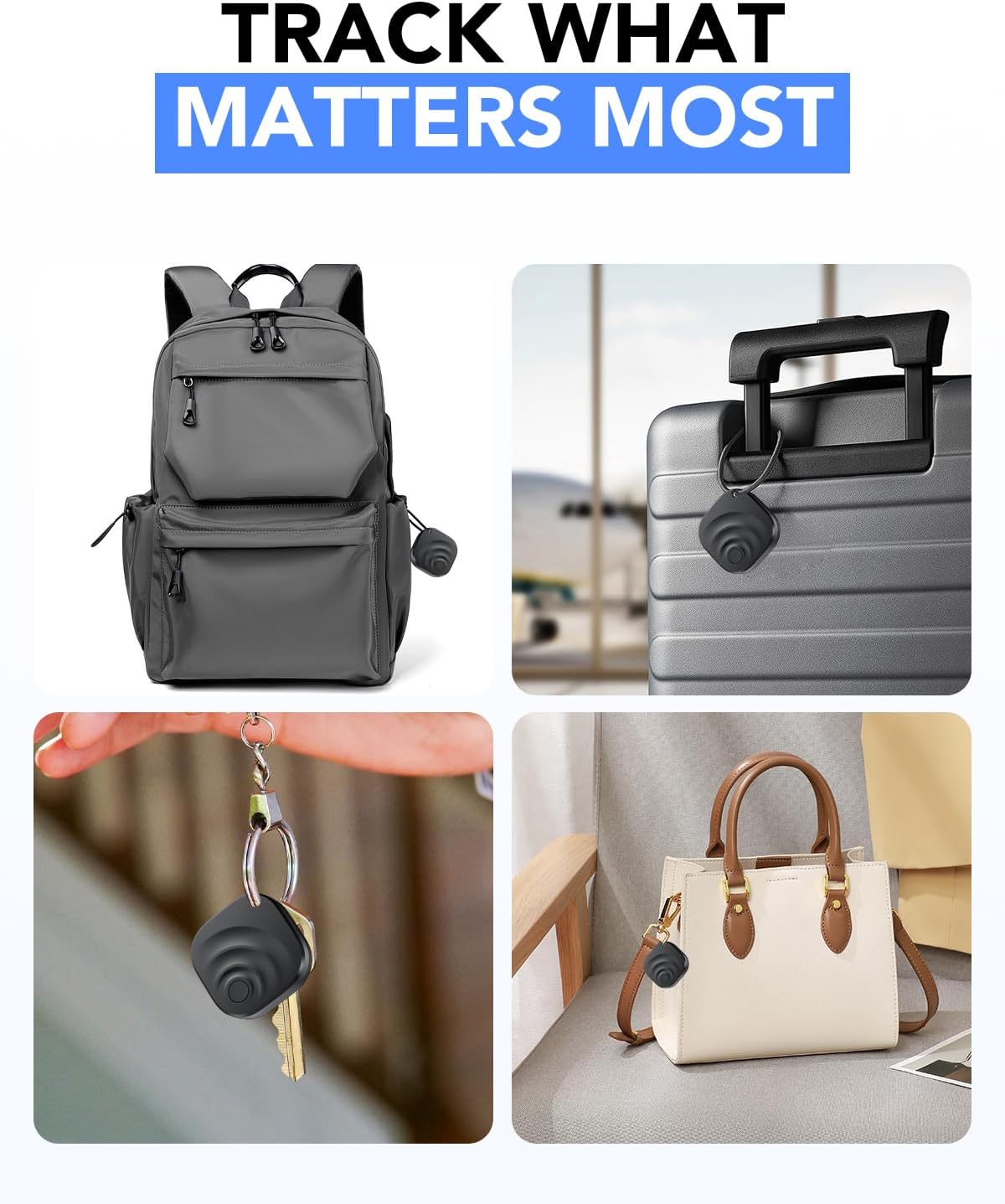 Thumbnail 6 de TIMU 2026 Air Tracker Tags Item Locator (4-Pack) for Apple Find My & Google Find Hub