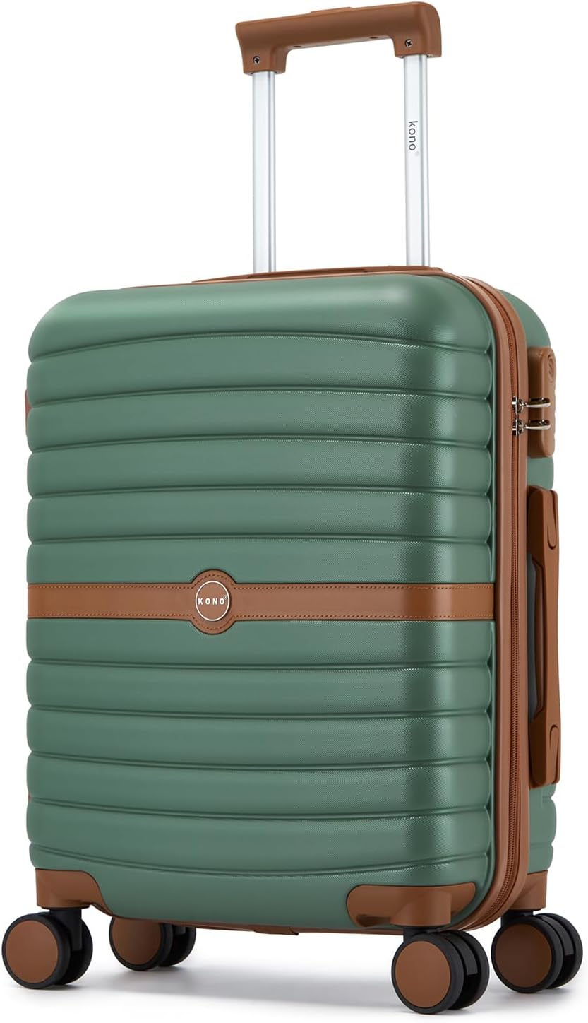 Detalle de Kono Cabin Suitcase 55x40x20 Lightweight ABS+PC Hardshell Carry-On with 3-Digit Lock