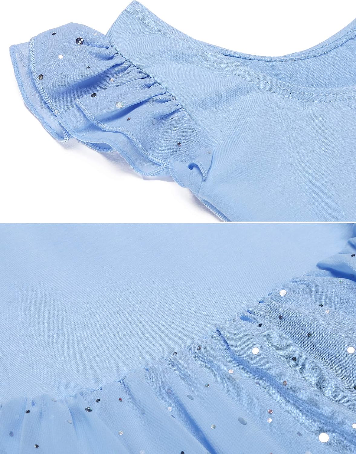 Thumbnail 6 de Arshiner Girls Ruffle Sleeve Ballet Dress with Tutu Skirt Leotard